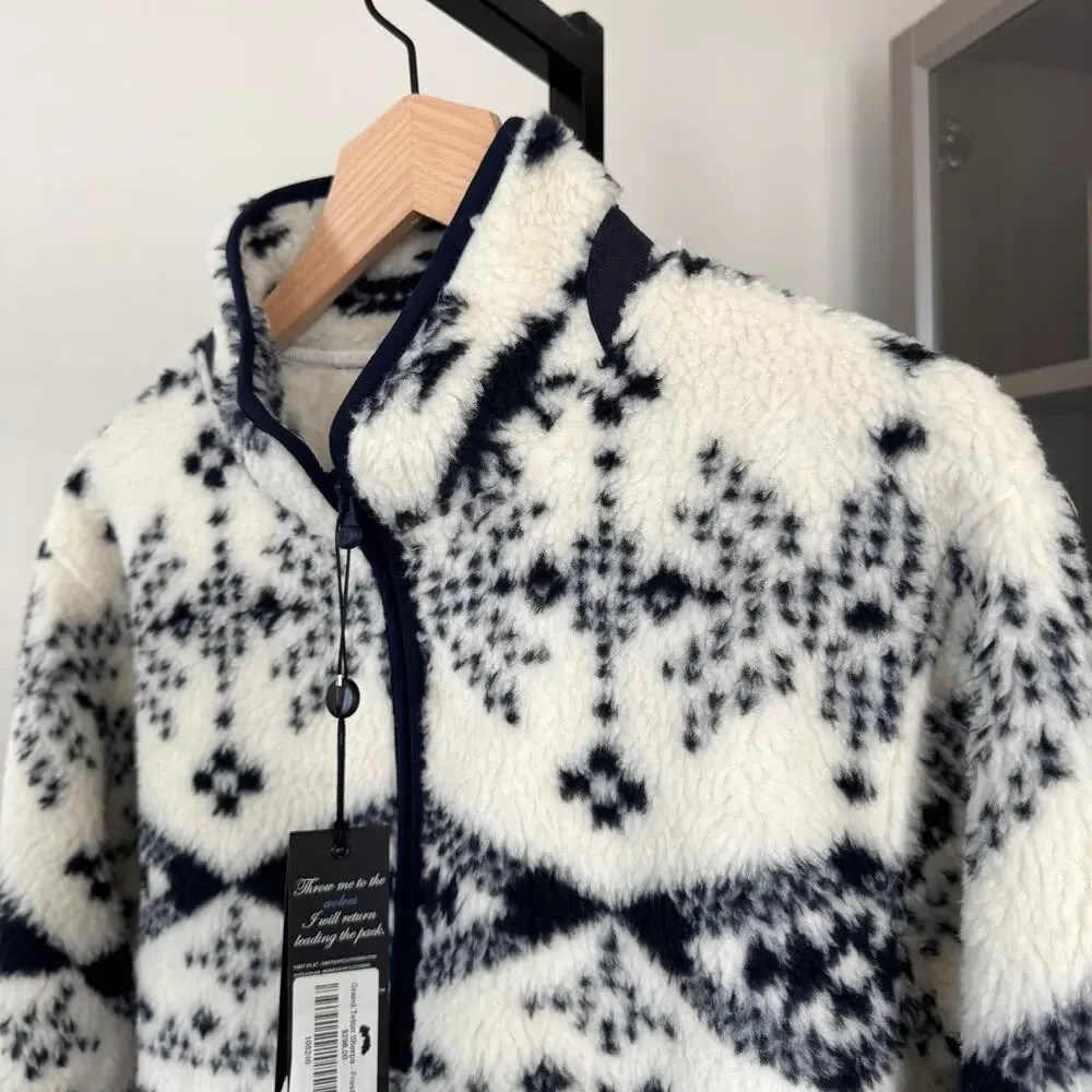 Greyson Grand Teton Sherpa Half Zip Jacket Small NEW Aztec Navy Fleece Pullover